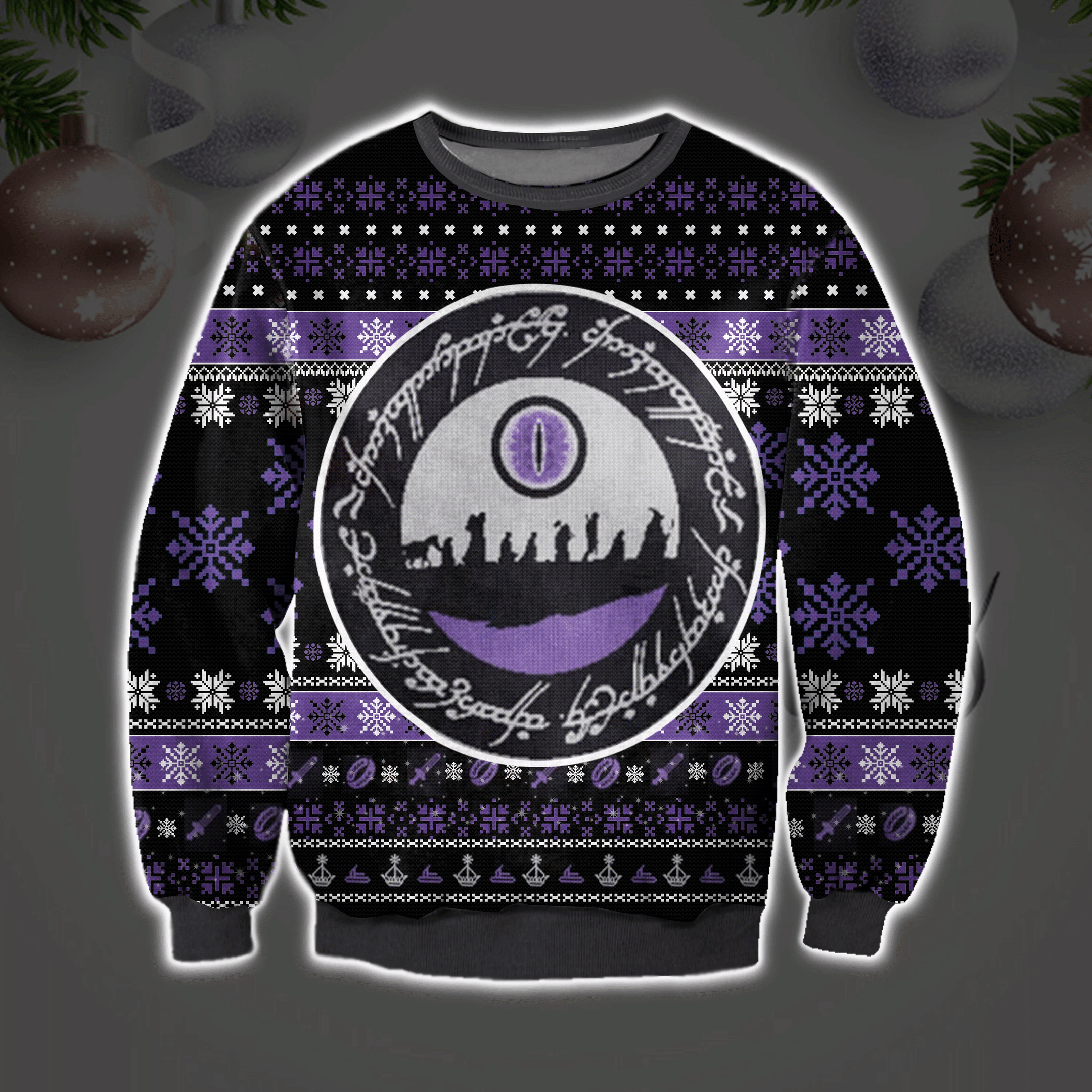 The Lord Of The Rings Ugly Christmas Sweater Adult 3D Funny Matching for family