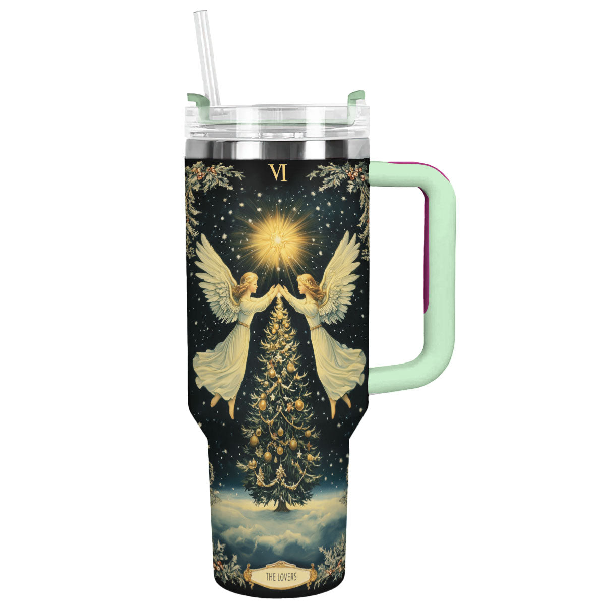 The Lovers Tarot Christmas Custom Stanley Cup 40 oz 30 oz Tumbler With HandleTVC2301488