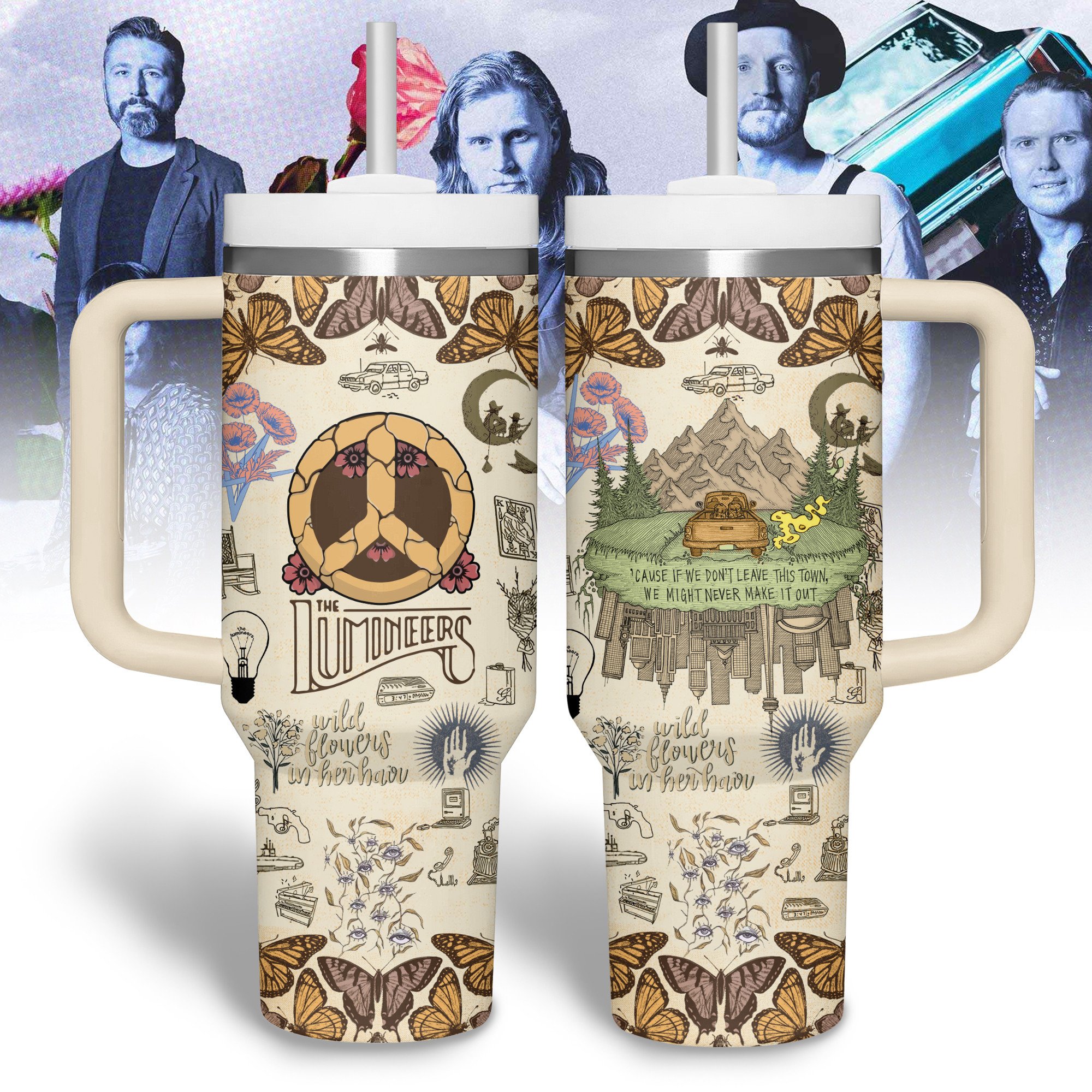 The Lumineers Music Custom Stanley Cup 40 oz 30 oz Tumbler With HandleTVC2301328