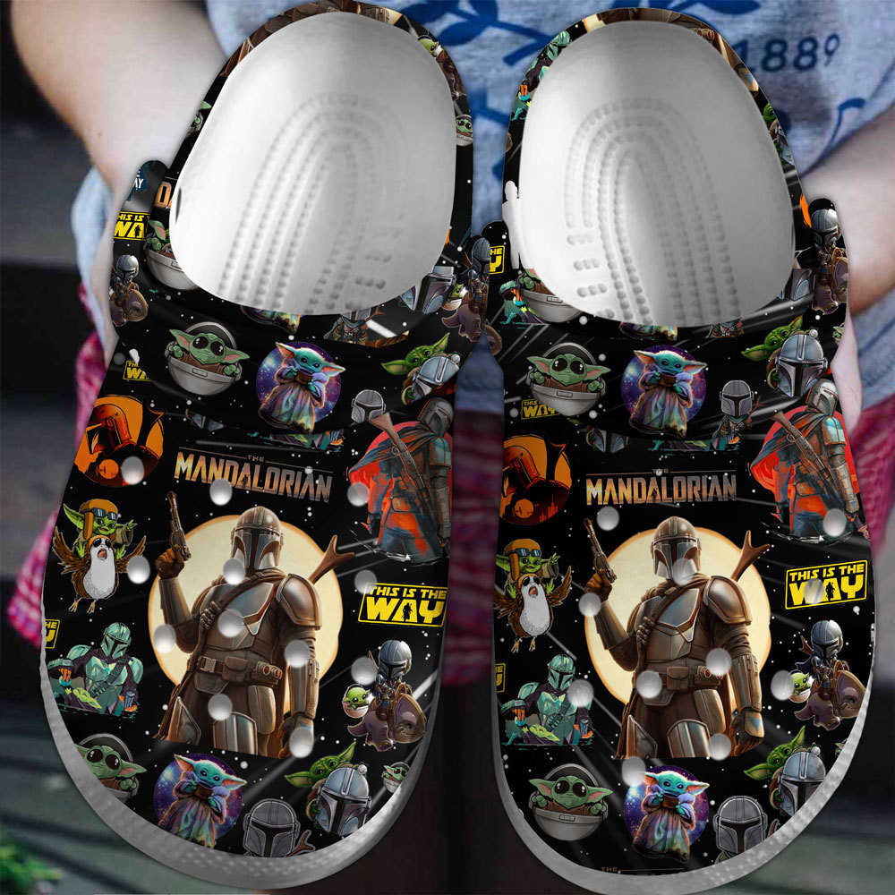 The Mandalorian TV Series Crocs Crocband Clogs Shoes Comfortable For Men Women and Kids
