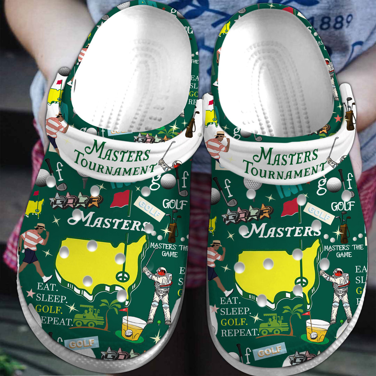 The Masters Golf Tournament Sport Crocs Crocband Clogs Shoes Comfortable For Men Women and Kids