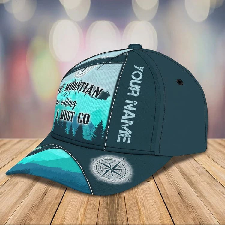 The Mountain are calling and I must go 3D All Over Printed Baseball Cap for Hiking Lovers, Hiking Hat for Boy & Girl Trucker Hats Custom Hats Gifts For Men & Women