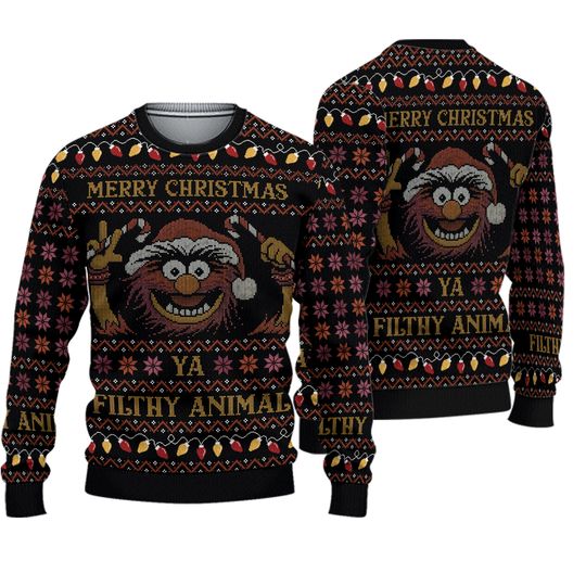 The Muppet Show Ugly Christmas Sweater, Animal Muppet Xmas Sweater, Christmas Gift - Image 2