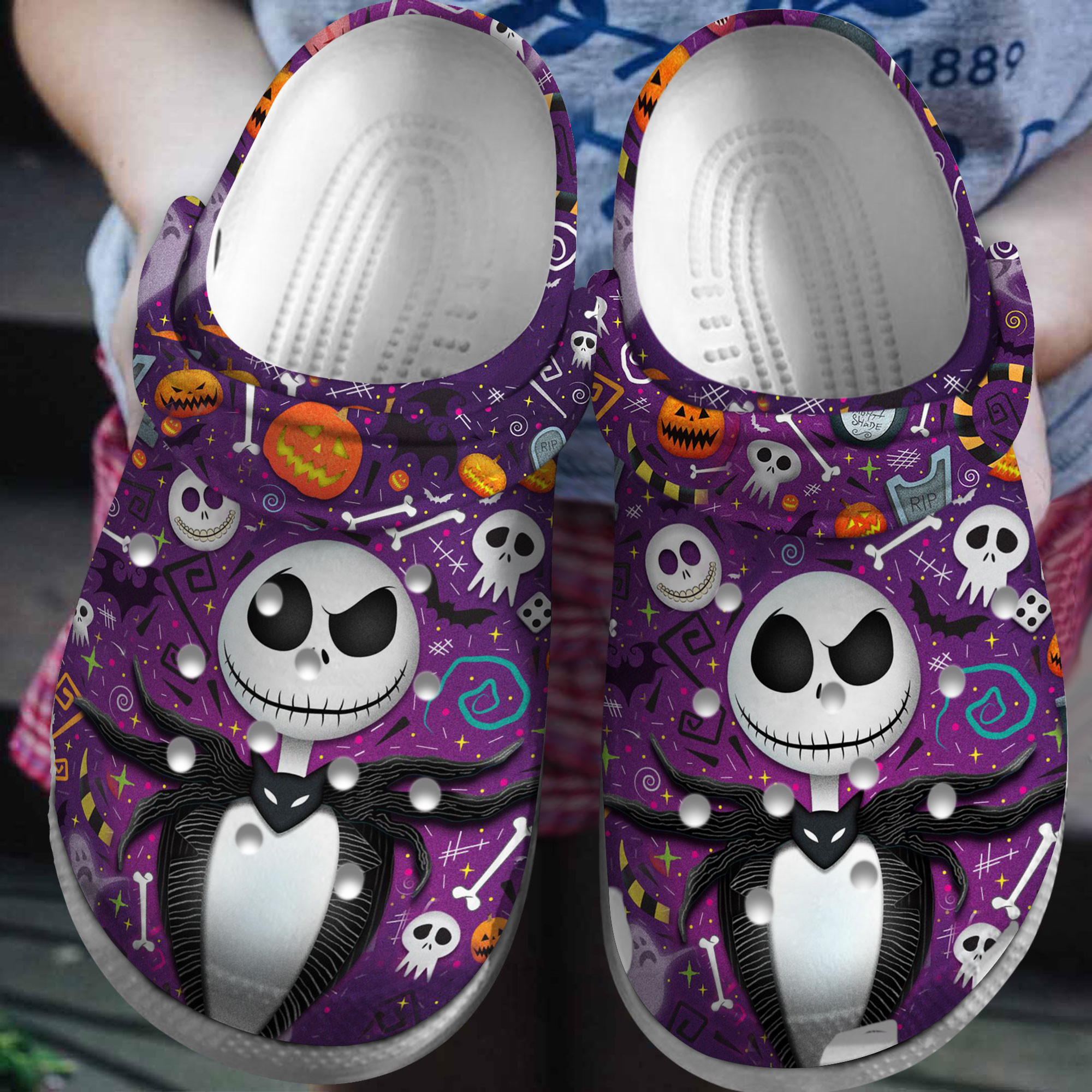 The Nightmare Before Christmas Cartoon Crocs Crocband Clogs Shoes Comfortable For Men Women and Kids