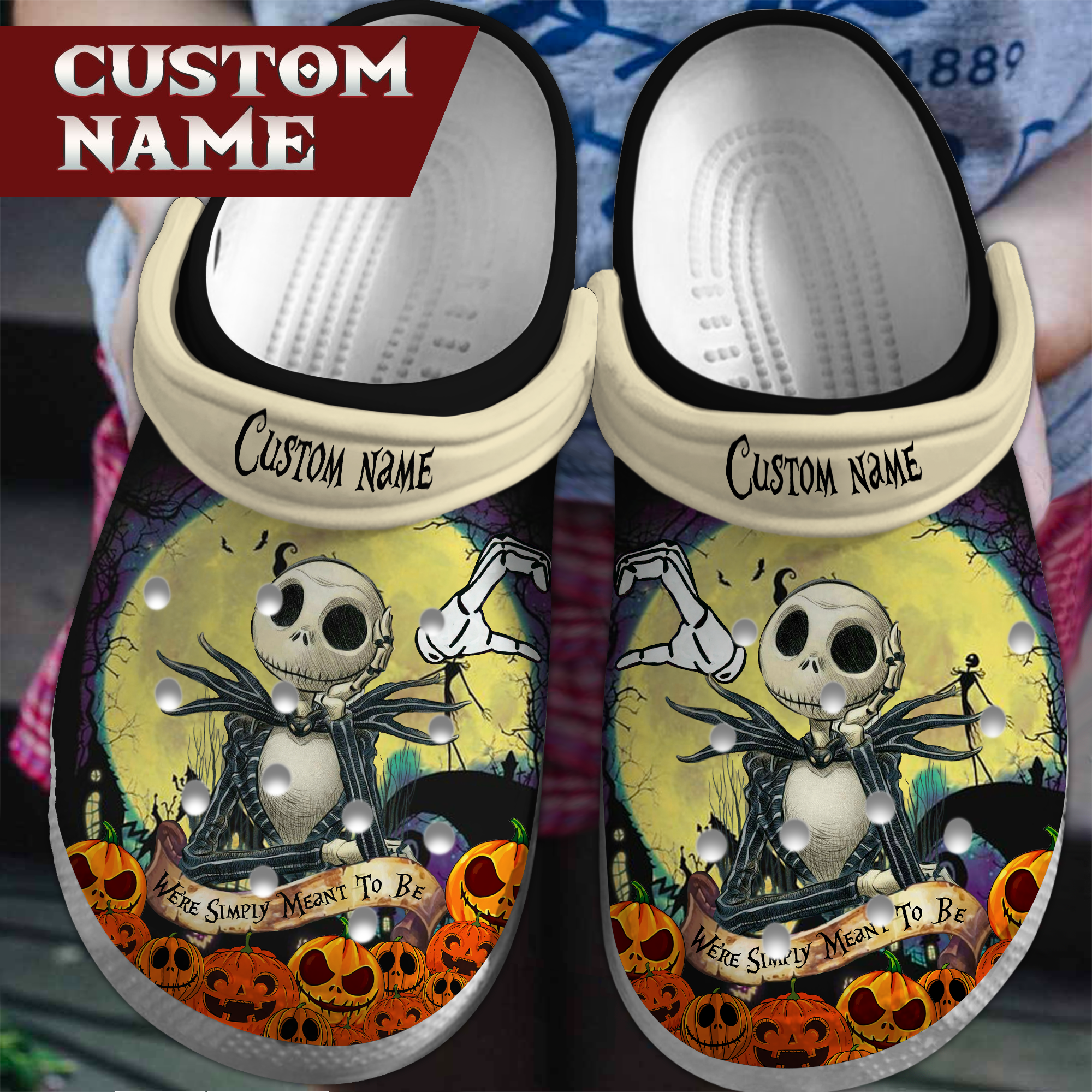 The Nightmare Before Christmas Cartoon Crocs Crocband Clogs Shoes Comfortable For Men Women and Kids