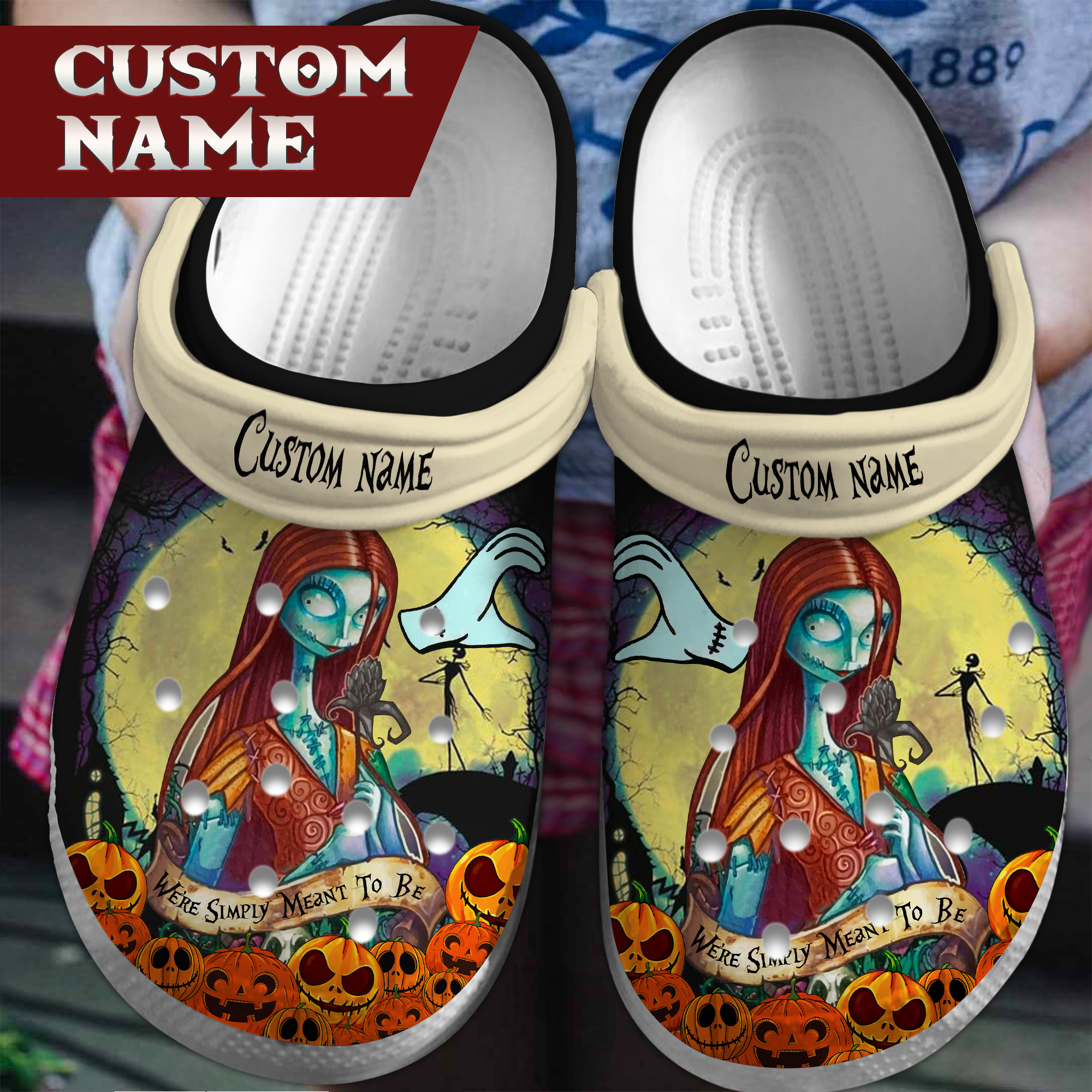 The Nightmare Before Christmas Cartoon Crocs Crocband Clogs Shoes Comfortable For Men Women and Kids