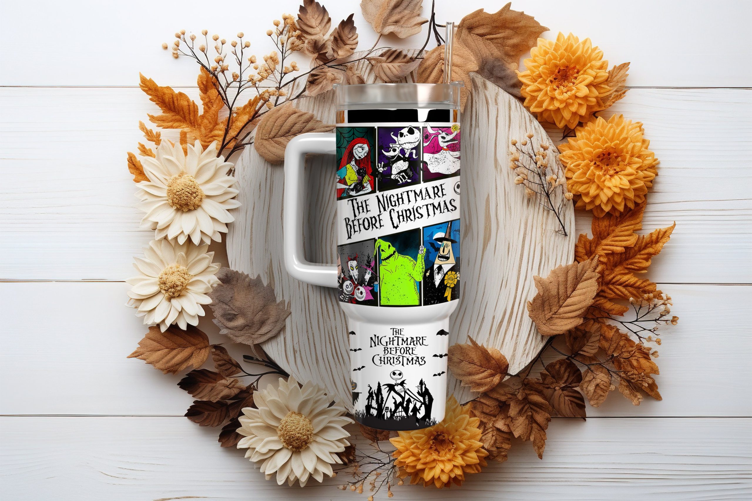 The Nightmare Before Christmas Cartoon Custom Stanley Cup 40 oz 30 oz Tumbler With HandleTVC2301877 - Image 2
