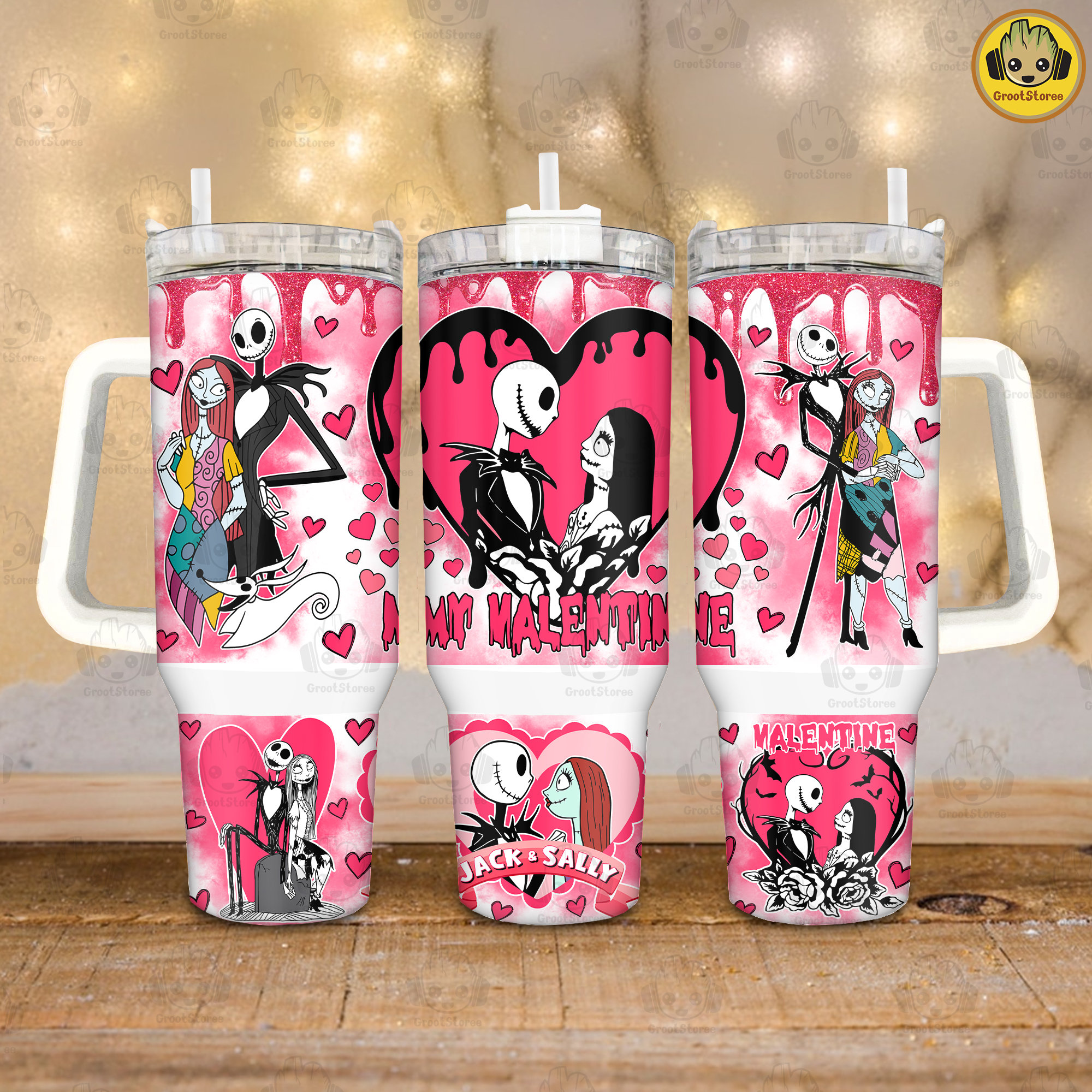 The Nightmare Before Christmas Horror Couple Disney Movies Custom Stanley Cup 40 oz 30 oz Tumbler With HandleTVC2301912