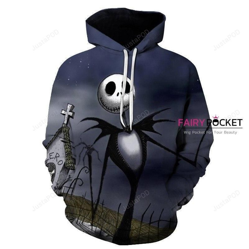 The Nightmare Before Christmas Jack Skellington 3D All Over Print Hoodie, Zip Hoodie