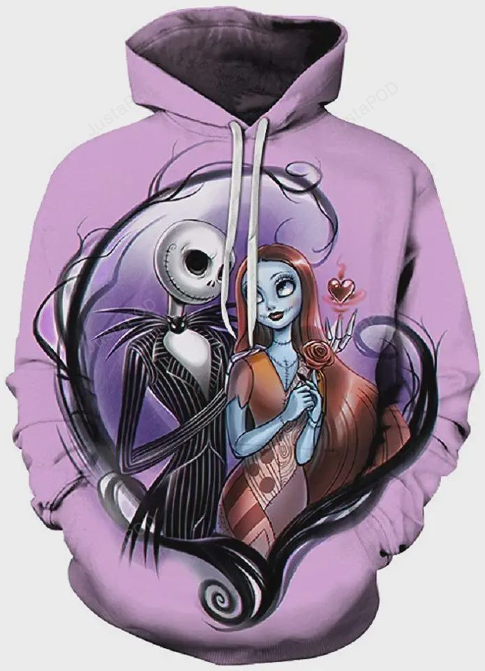 The Nightmare Before Christmas Jack Skellington And Sally Ugly Christmas Sweater Adult 3D Funny Matching for family