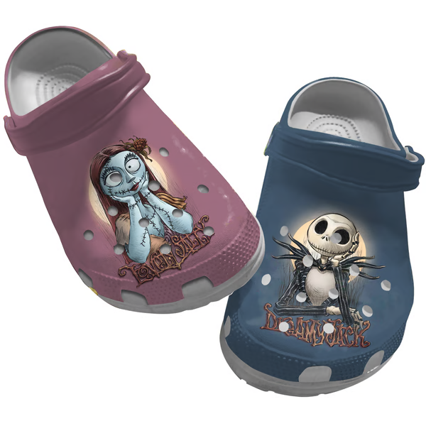 The Nightmare Before Christmas Movie Crocs Crocband Clogs Shoes Comfortable For Men Women and Kids