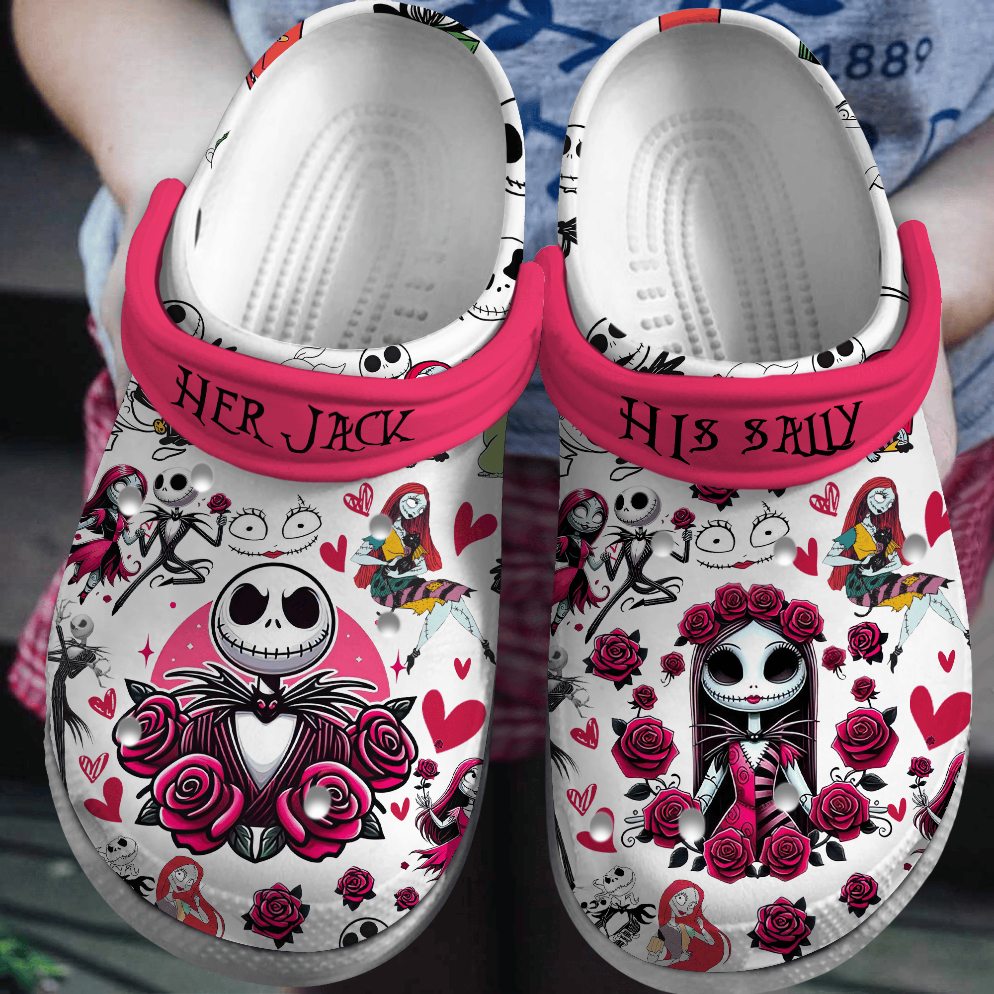 The Nightmare Before Christmas Movie Crocs Crocband Clogs Shoes Comfortable For Men Women and Kids