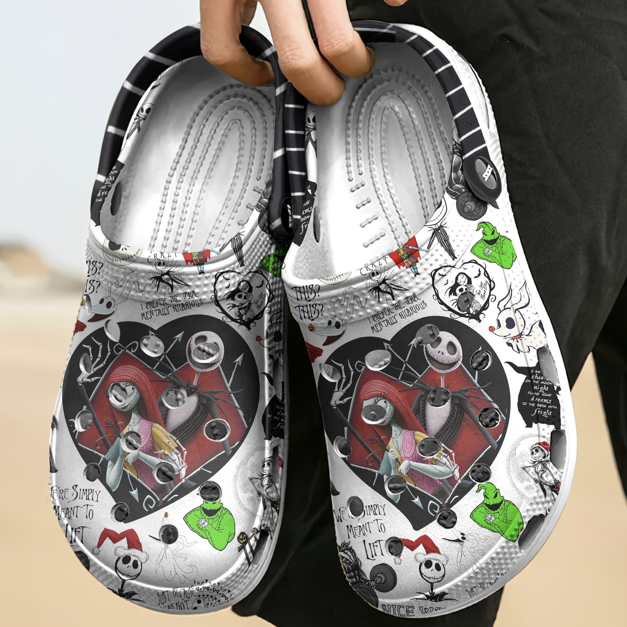 The Nightmare Before Christmas Movie Crocs Crocband Clogs Shoes Comfortable For Men Women and Kids - Image 2
