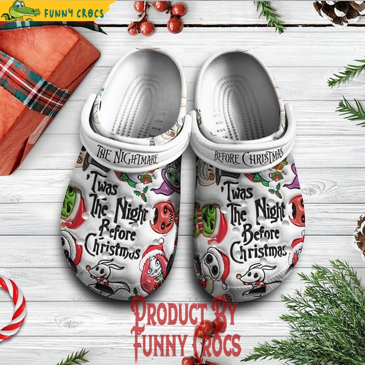 The Nightmare Before Christmas Movie Crocs Crocband Clogs Shoes Comfortable For Men Women and Kids