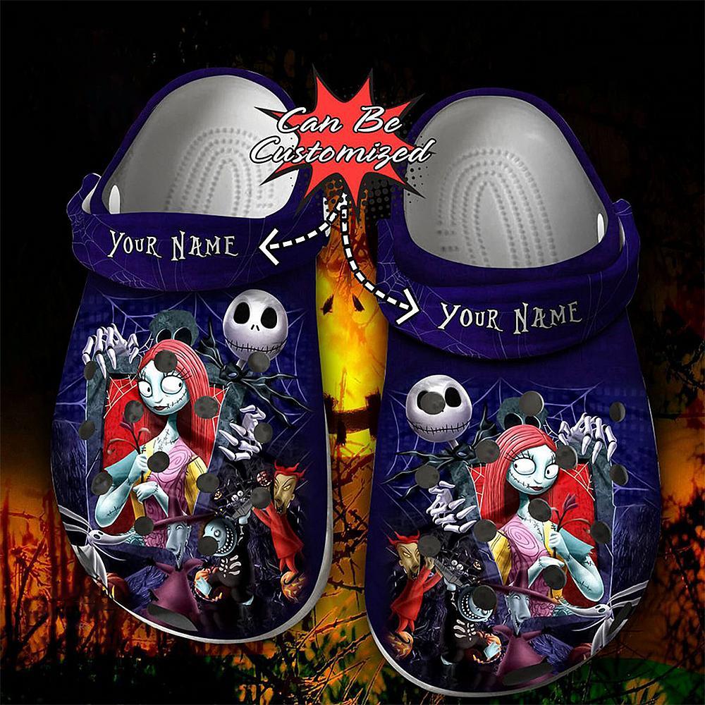 The Nightmare Before Christmas Movie Crocs Crocband Clogs Shoes Comfortable For Men Women and Kids