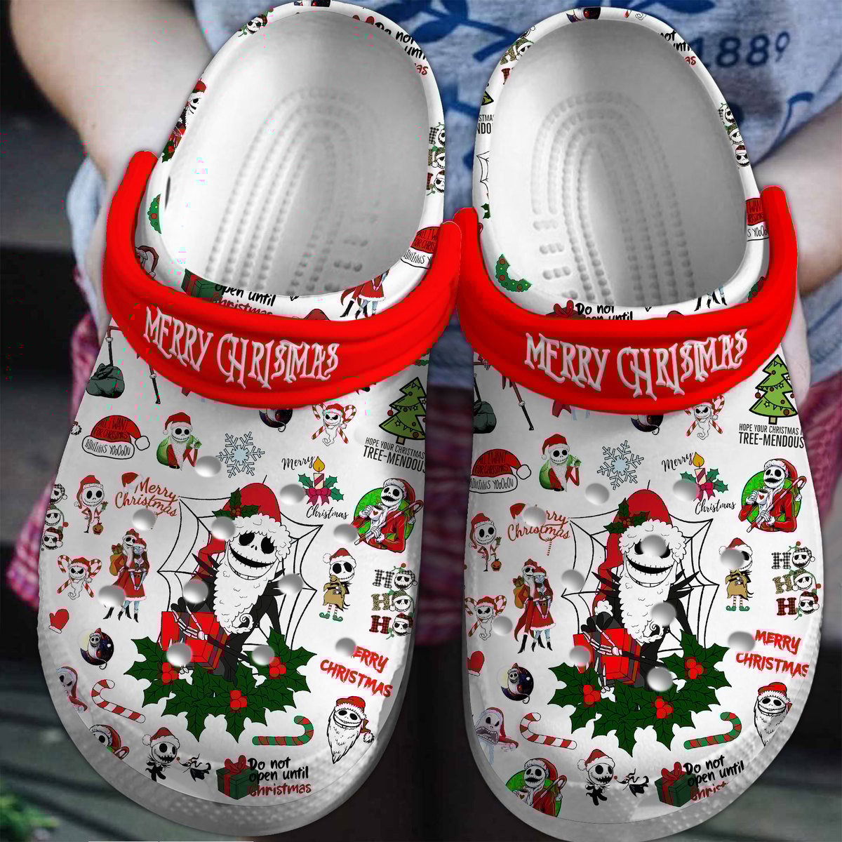 The Nightmare Before Christmas Movie Crocs Crocband Clogs Shoes Comfortable For Men Women and Kids
