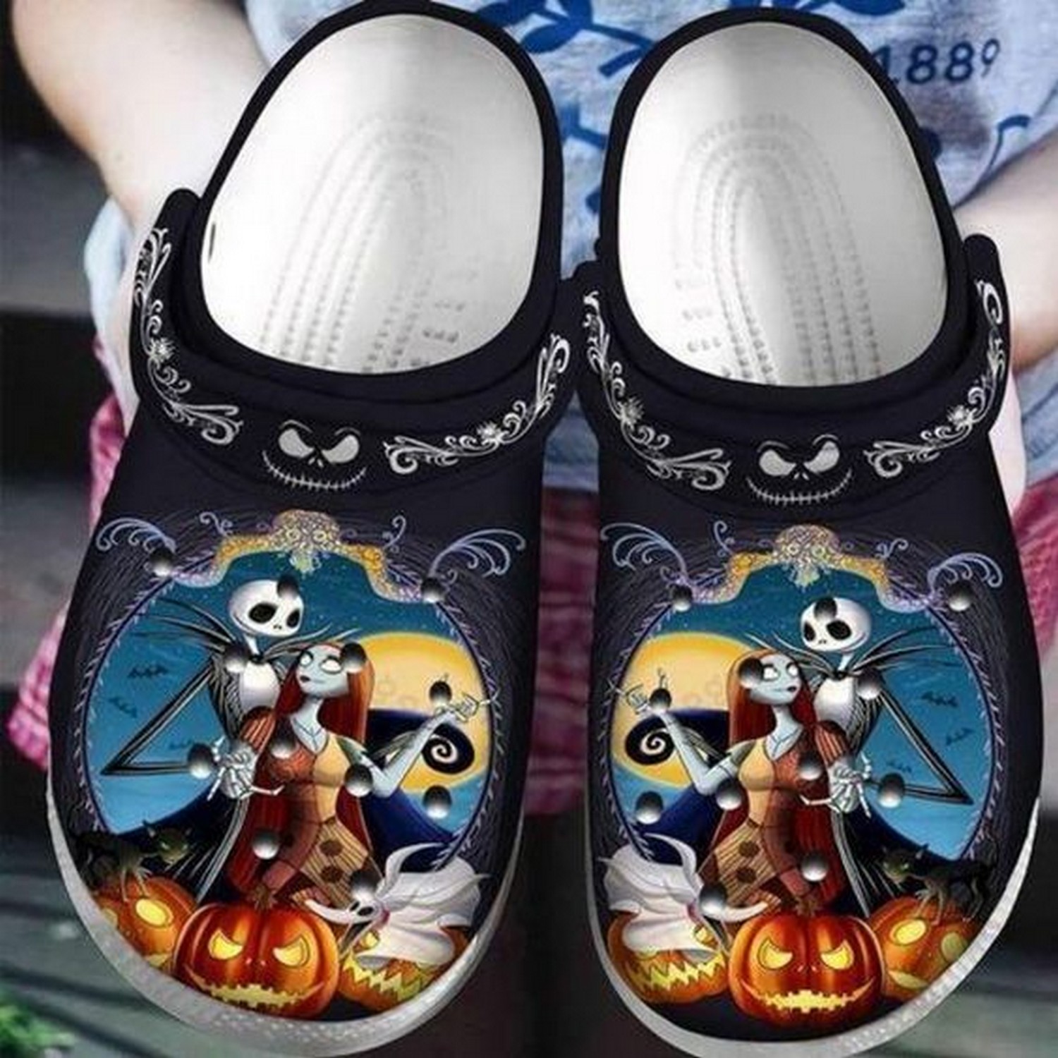 The Nightmare Before Christmas Movie Crocs Crocband Clogs Shoes Comfortable For Men Women and Kids