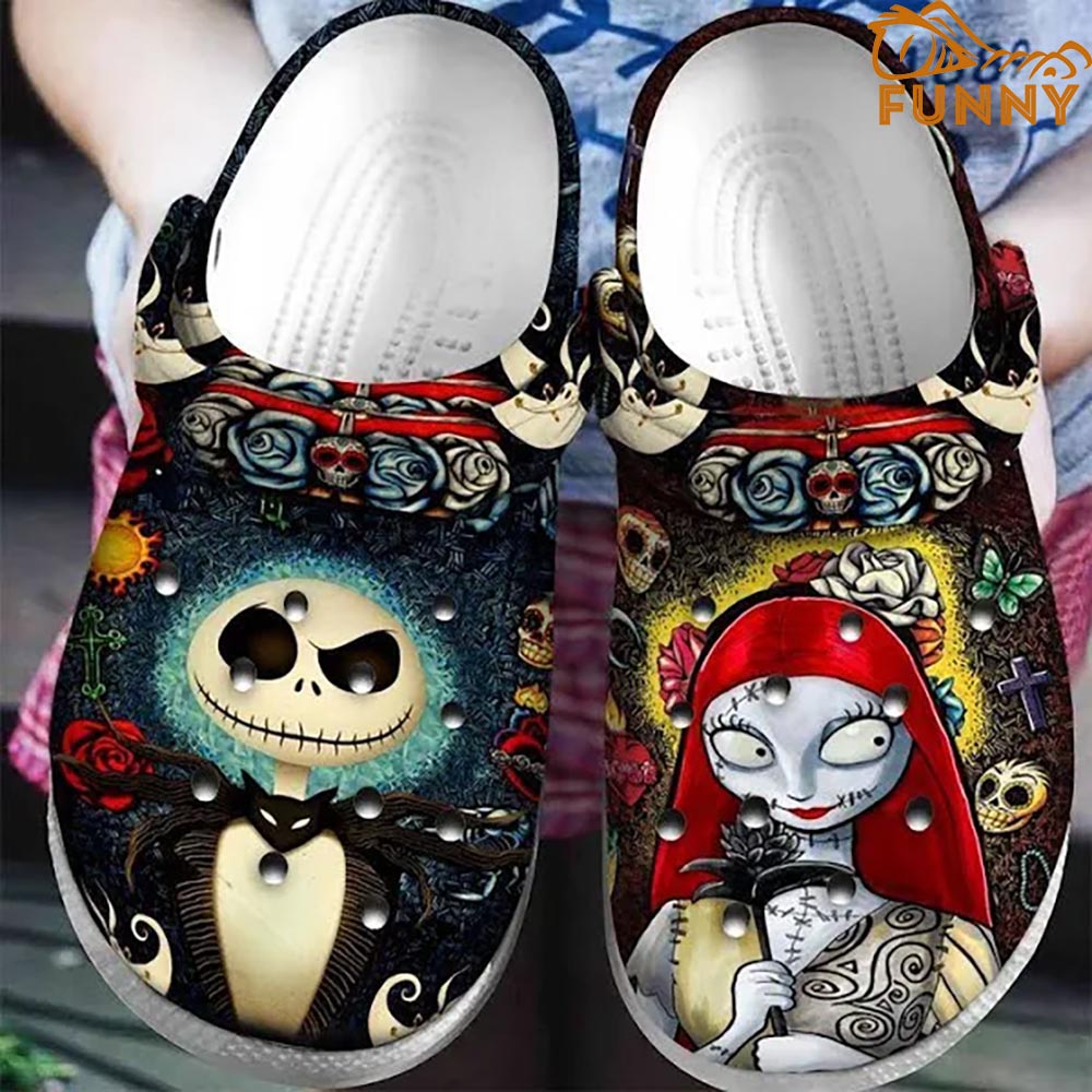The Nightmare Before Christmas Movie Crocs Crocband Clogs Shoes Comfortable For Men Women and Kids