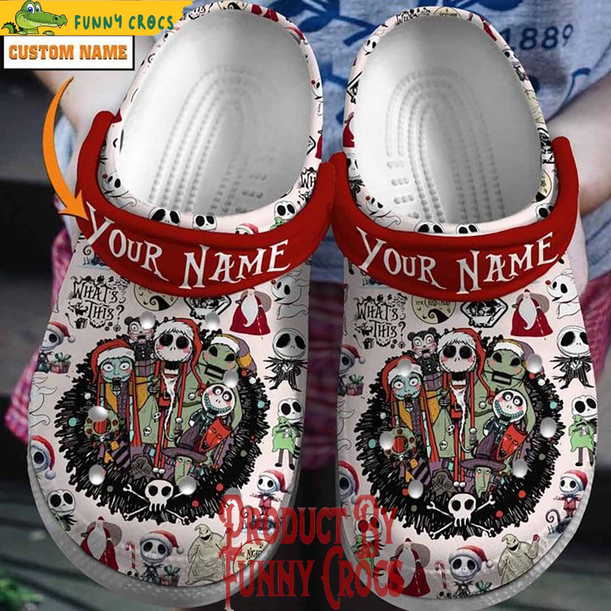 The Nightmare Before Christmas Movie Crocs Crocband Clogs Shoes Comfortable For Men Women and Kids