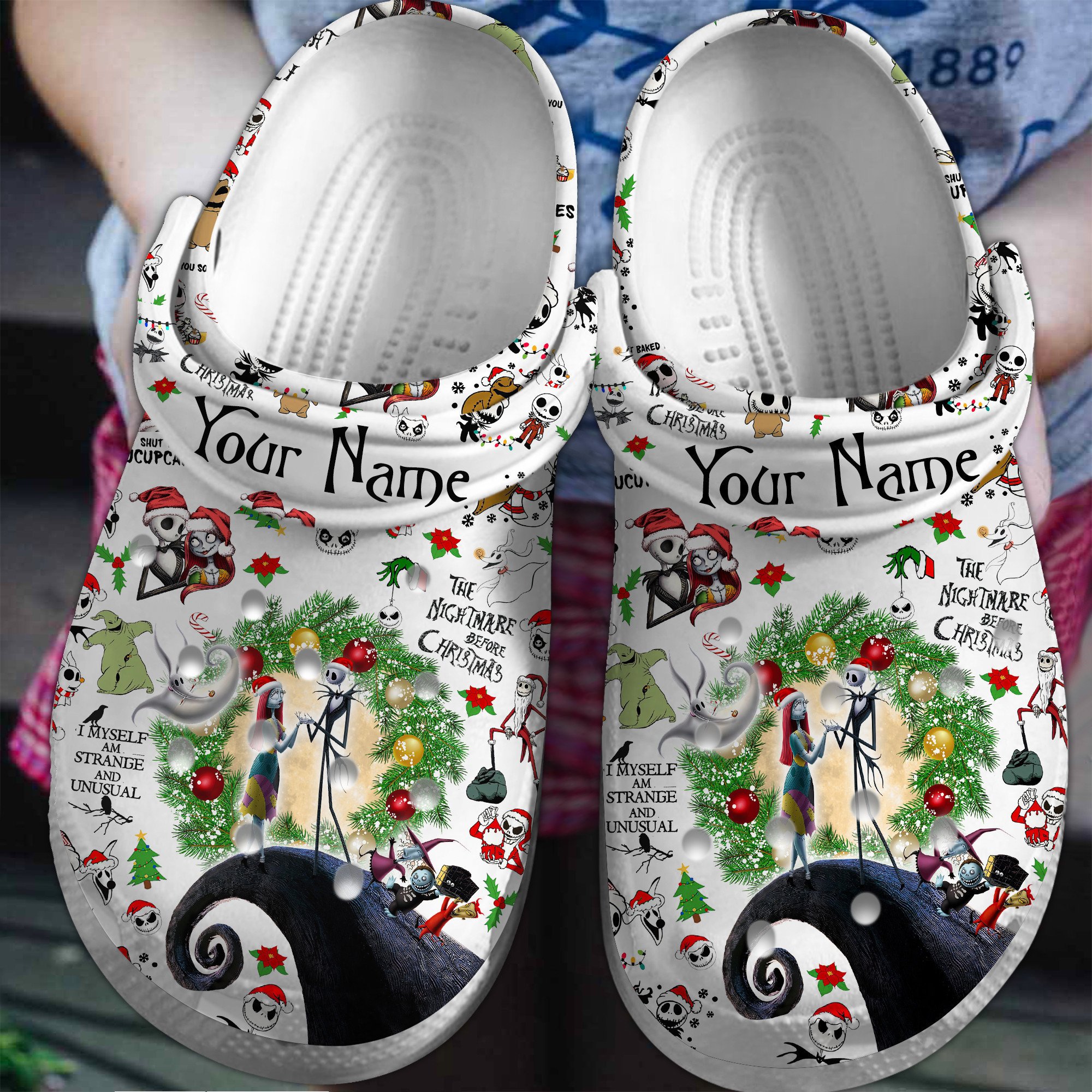 The Nightmare Before Christmas Movie Crocs Crocband Clogs Shoes Comfortable For Men Women and Kids