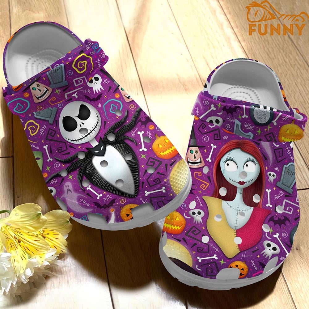 The Nightmare Before Christmas Movie Crocs Crocband Clogs Shoes Comfortable For Men Women and Kids
