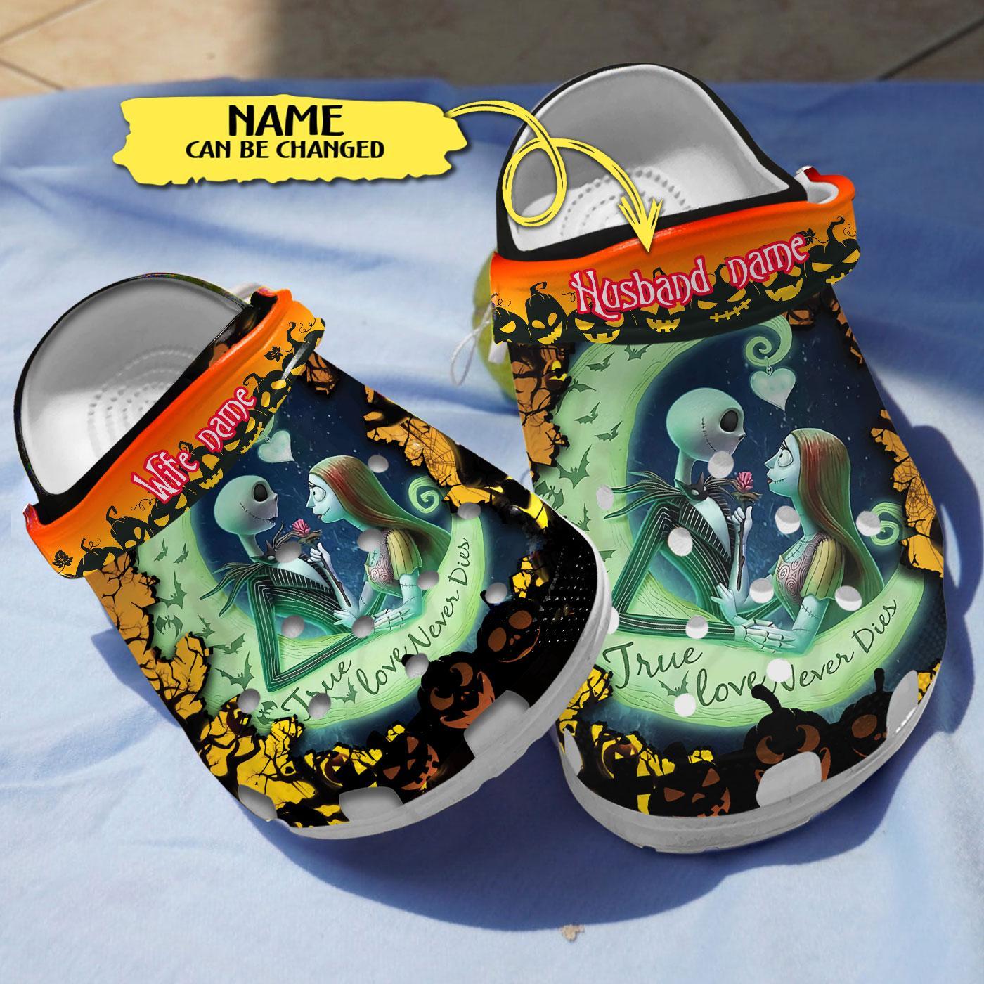 The Nightmare Before Christmas Movie Crocs Crocband Clogs Shoes Comfortable For Men Women and Kids