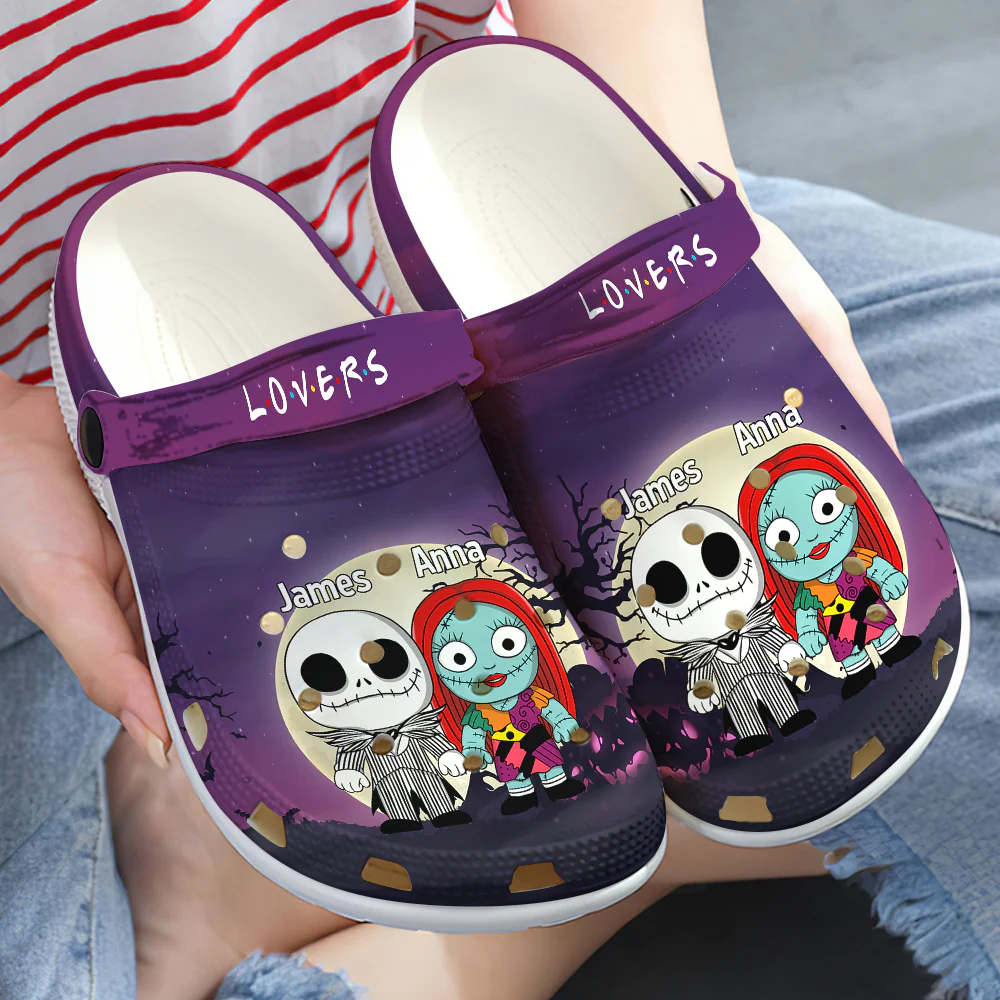The Nightmare Before Christmas Movie Crocs Crocband Clogs Shoes Comfortable For Men Women and Kids