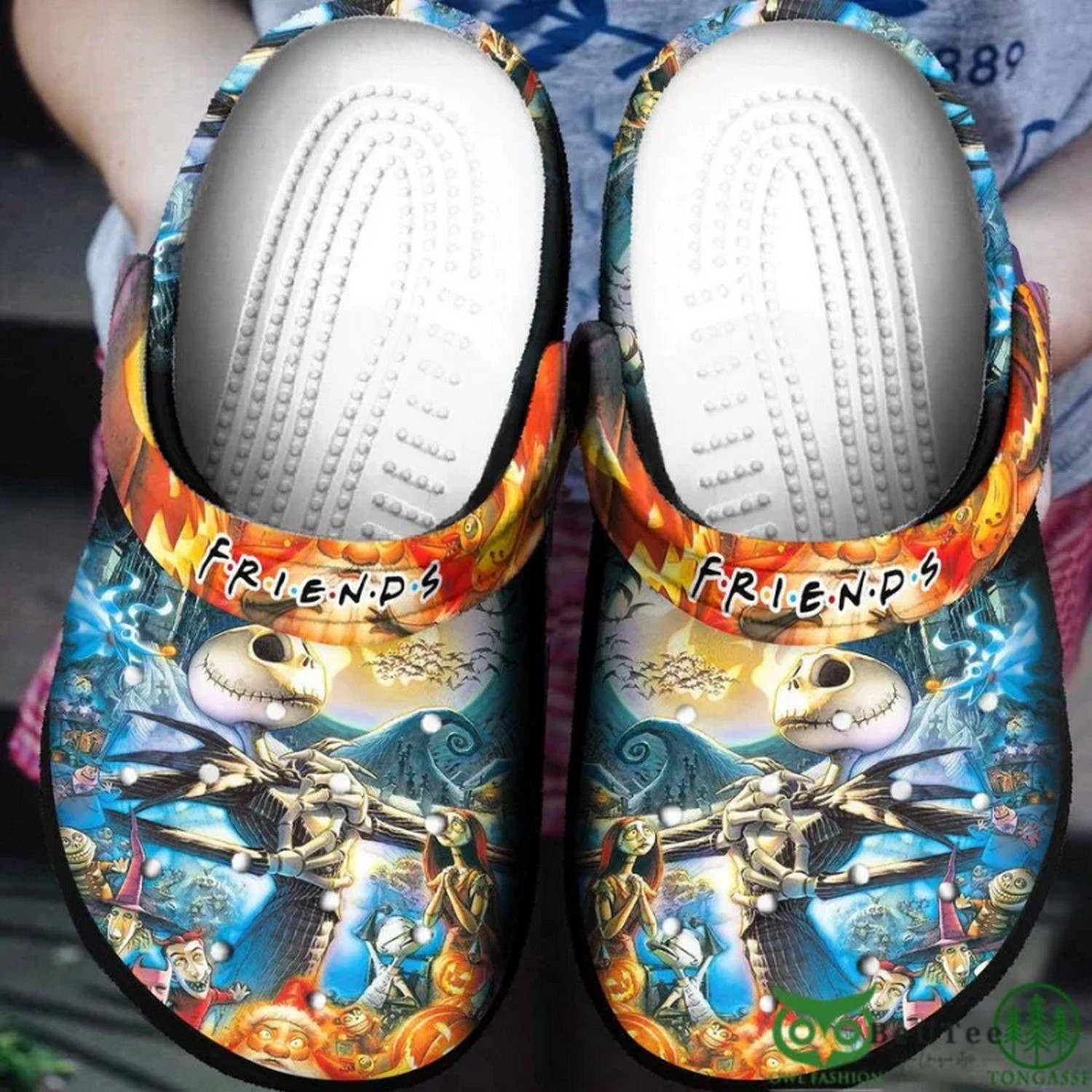 The Nightmare Before Christmas Movie Crocs Crocband Clogs Shoes Comfortable For Men Women and Kids