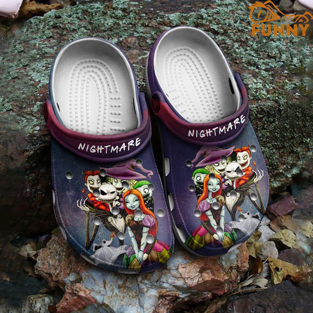 The Nightmare Before Christmas Movie Crocs Crocband Clogs Shoes Comfortable For Men Women and Kids