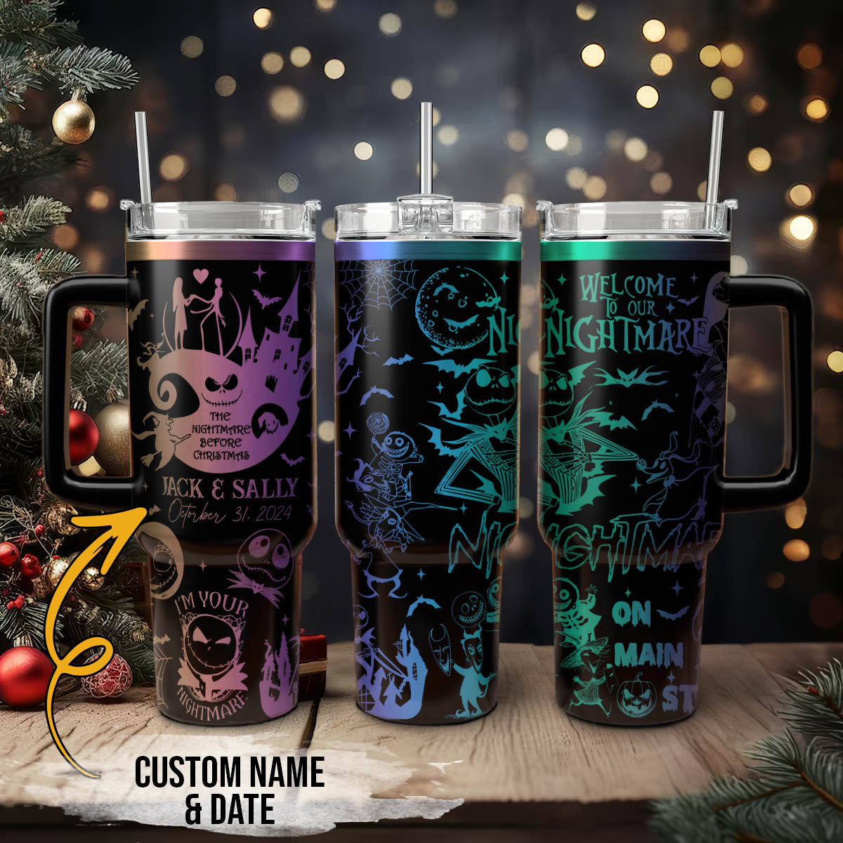 The Nightmare Before Christmas Movies Custom Stanley Cup 40 oz 30 oz Tumbler With HandleTVC2301113