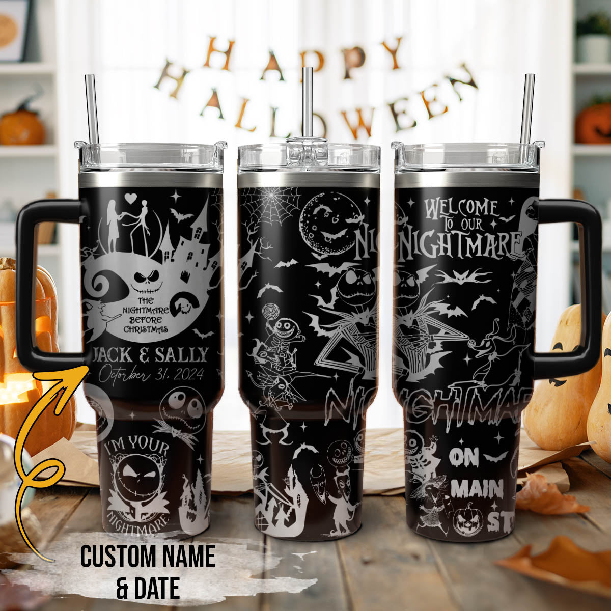 The Nightmare Before Christmas Movies Custom Stanley Cup 40 oz 30 oz Tumbler With HandleTVC2301113