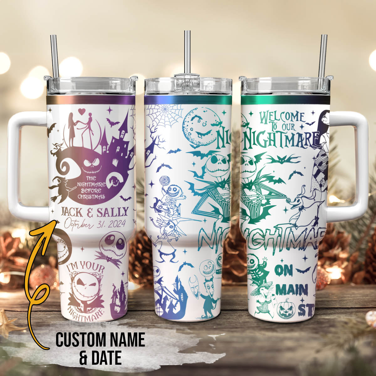 The Nightmare Before Christmas Movies Custom Stanley Cup 40 oz 30 oz Tumbler With HandleTVC2301113