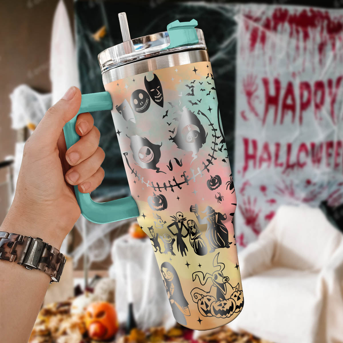 The Nightmare Before Christmas Movies Custom Stanley Cup 40 oz 30 oz Tumbler With HandleTVC2301115