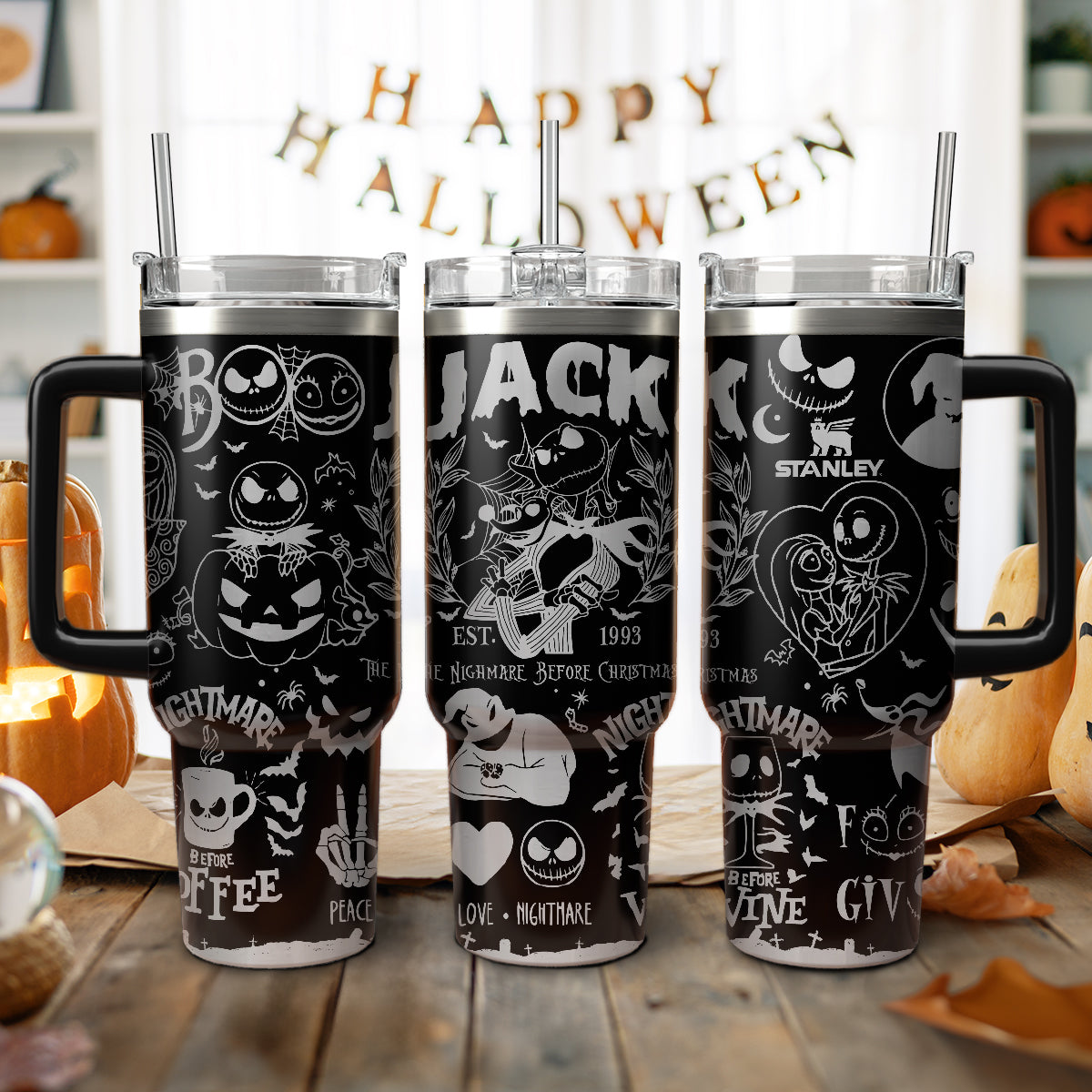 The Nightmare Before Christmas Movies Custom Stanley Cup 40 oz 30 oz Tumbler With HandleTVC2301116