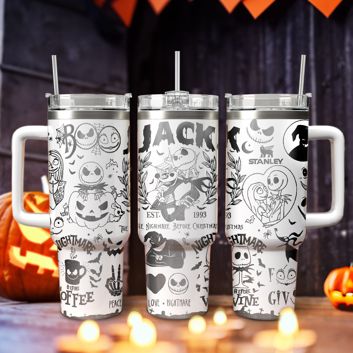 The Nightmare Before Christmas Movies Custom Stanley Cup 40 oz 30 oz Tumbler With HandleTVC2301116