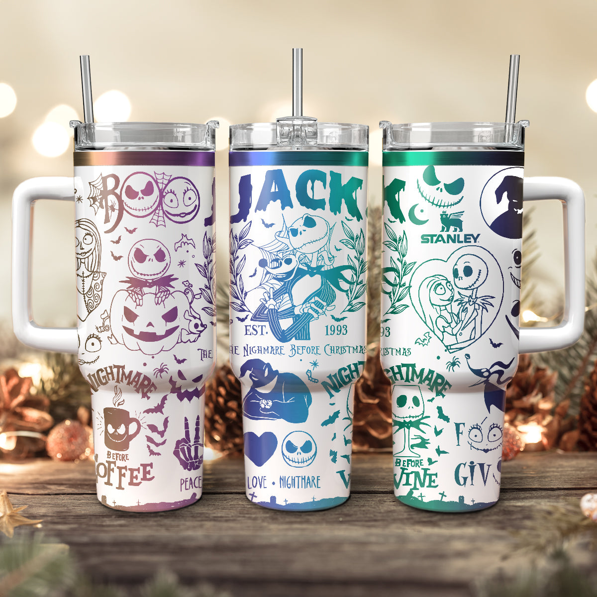 The Nightmare Before Christmas Movies Custom Stanley Cup 40 oz 30 oz Tumbler With HandleTVC2301117