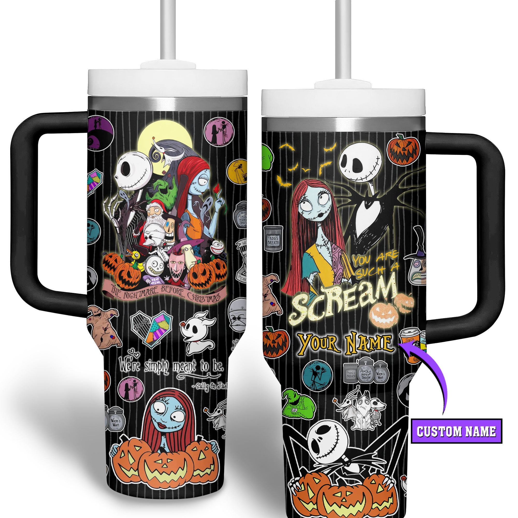 The Nightmare Before Christmas Movies Custom Stanley Cup 40 oz 30 oz Tumbler With HandleTVC2301514