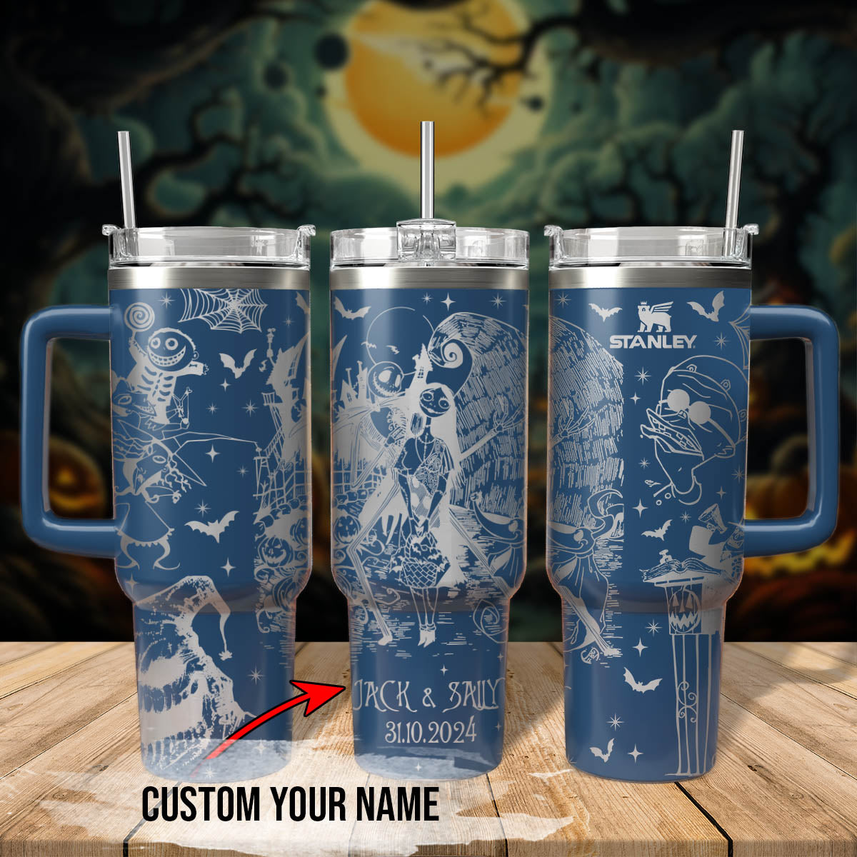 The Nightmare Before Christmas Movies Custom Stanley Cup 40 oz 30 oz Tumbler With HandleTVC2301542