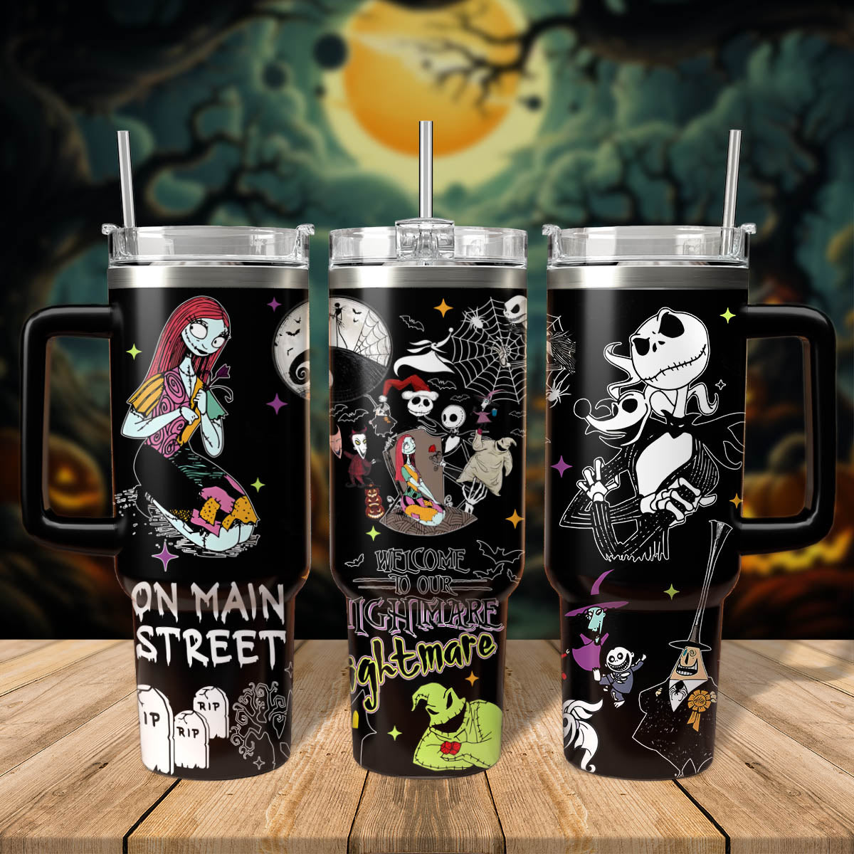 The Nightmare Before Christmas Movies Custom Stanley Cup 40 oz 30 oz Tumbler With HandleTVC2301546
