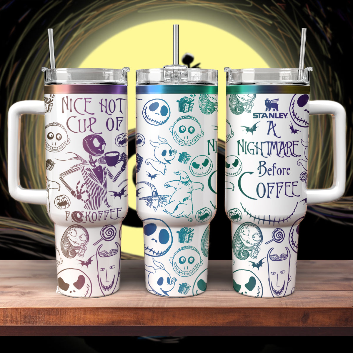 The Nightmare Before Christmas Movies Custom Stanley Cup 40 oz 30 oz Tumbler With HandleTVC2301549