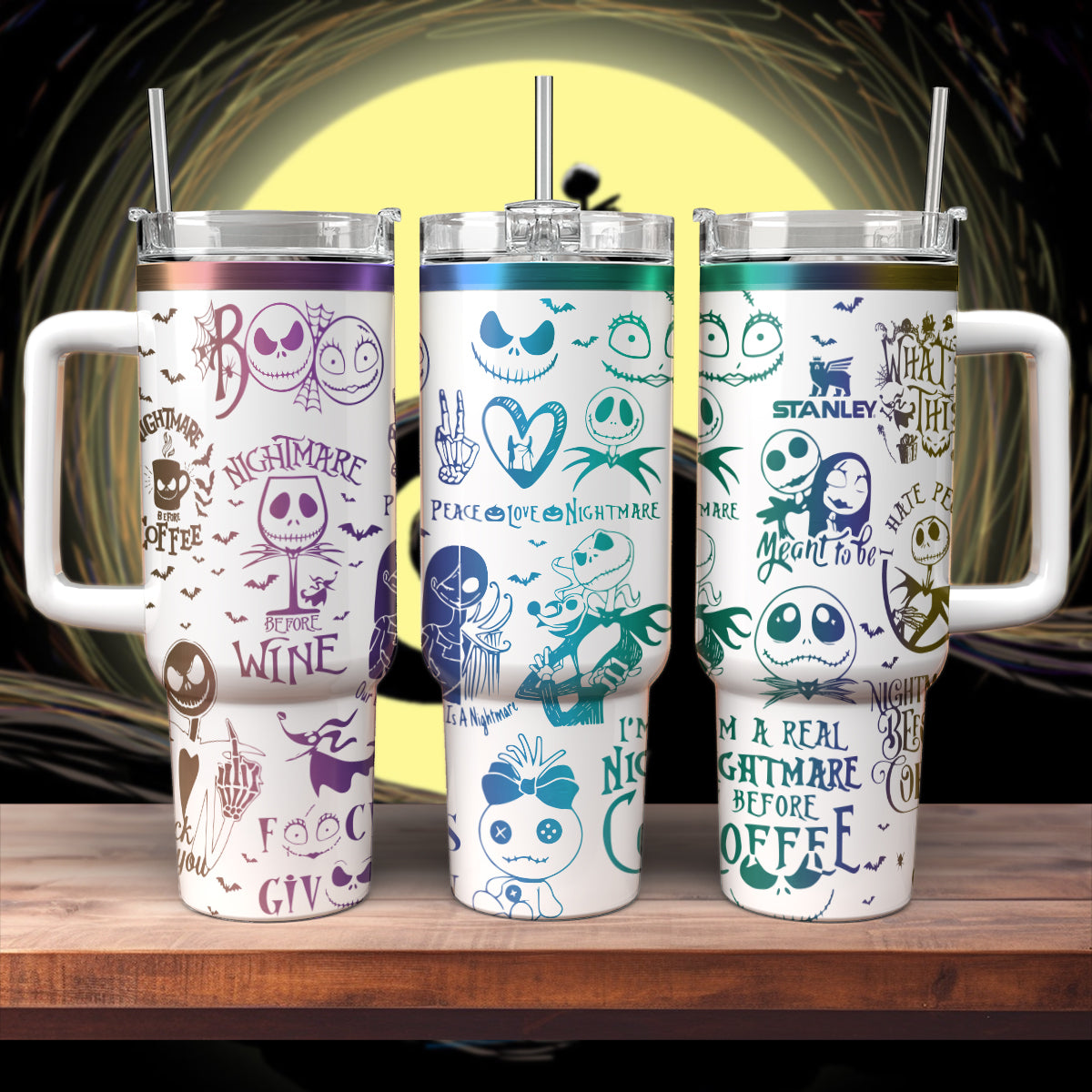 The Nightmare Before Christmas Movies Custom Stanley Cup 40 oz 30 oz Tumbler With HandleTVC2301551