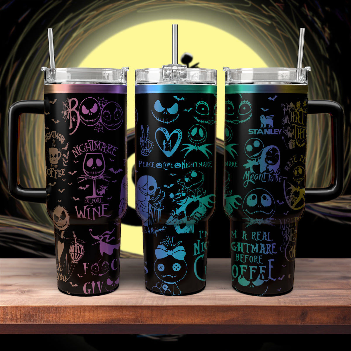 The Nightmare Before Christmas Movies Custom Stanley Cup 40 oz 30 oz Tumbler With HandleTVC2301551