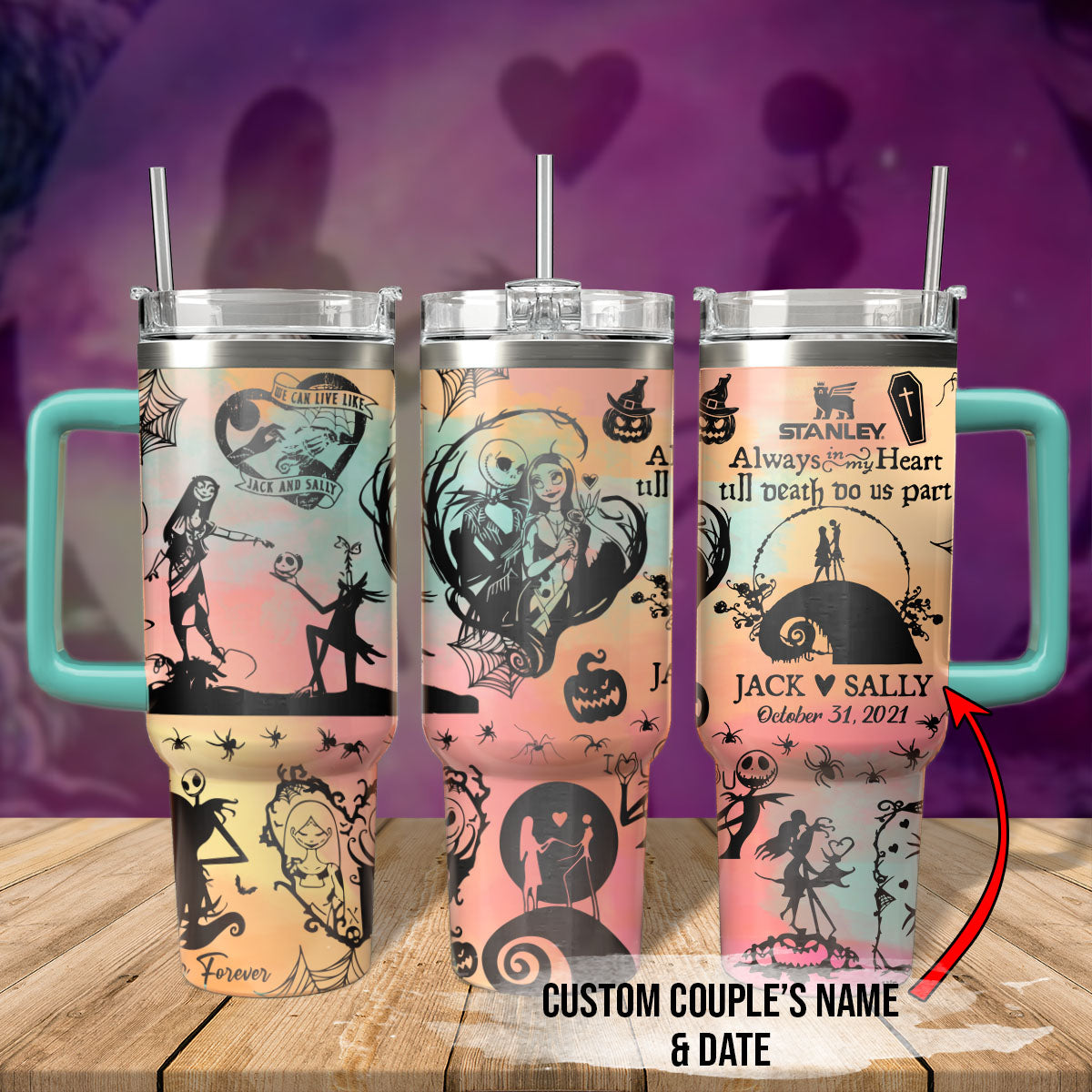 The Nightmare Before Christmas Movies Custom Stanley Cup 40 oz 30 oz Tumbler With HandleTVC2301553