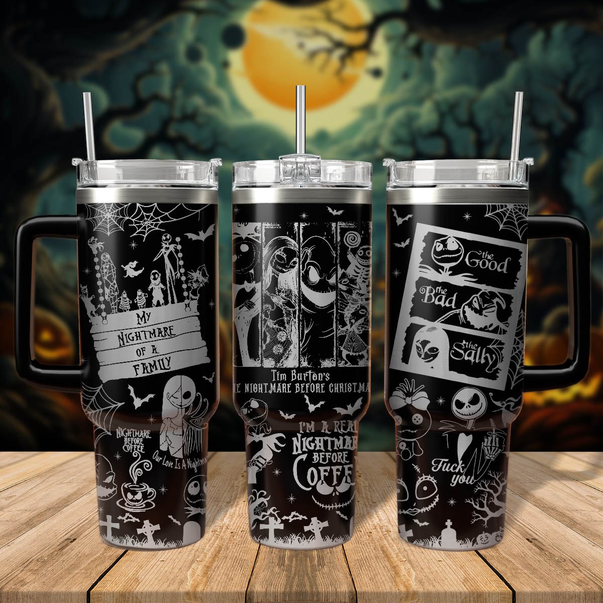 The Nightmare Before Christmas Movies Custom Stanley Cup 40 oz 30 oz Tumbler With HandleTVC2301557