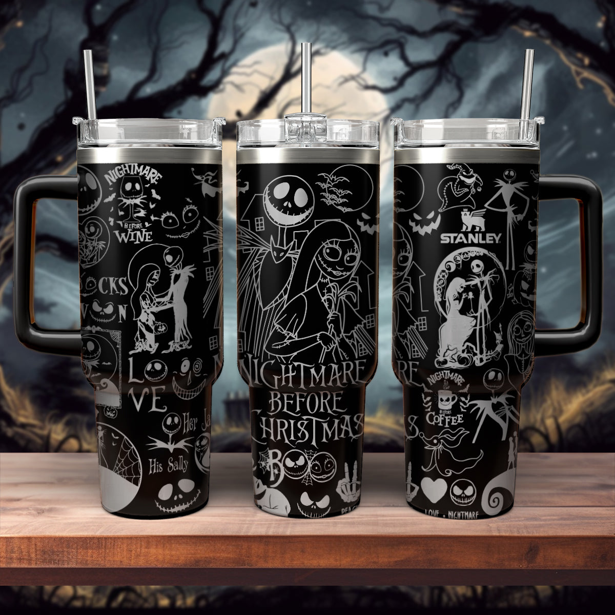 The Nightmare Before Christmas Movies Custom Stanley Cup 40 oz 30 oz Tumbler With HandleTVC2301558