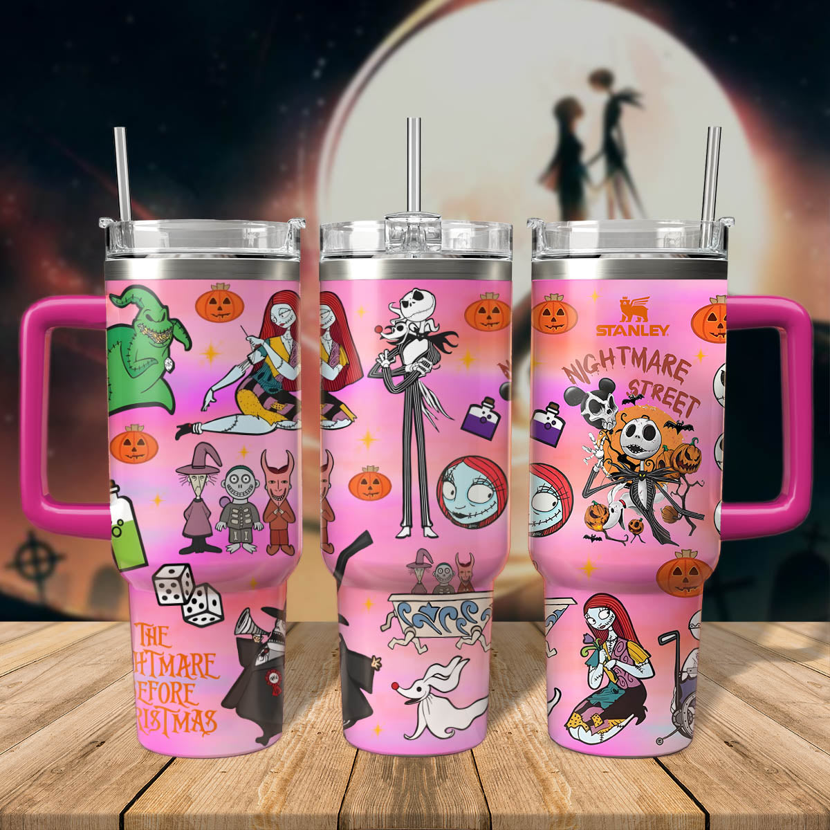 The Nightmare Before Christmas Movies Custom Stanley Cup 40 oz 30 oz Tumbler With HandleTVC2301558