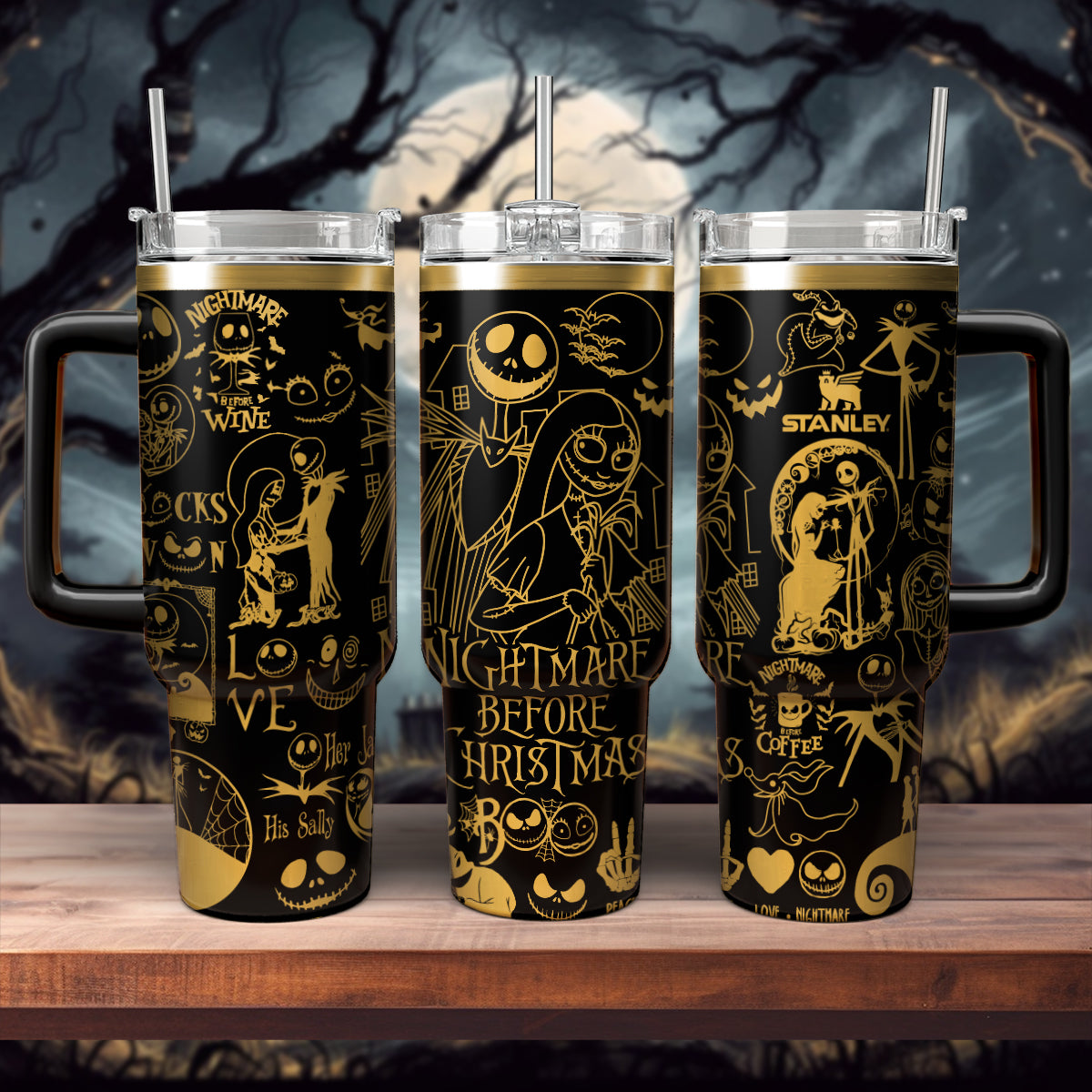 The Nightmare Before Christmas Movies Custom Stanley Cup 40 oz 30 oz Tumbler With HandleTVC2301558