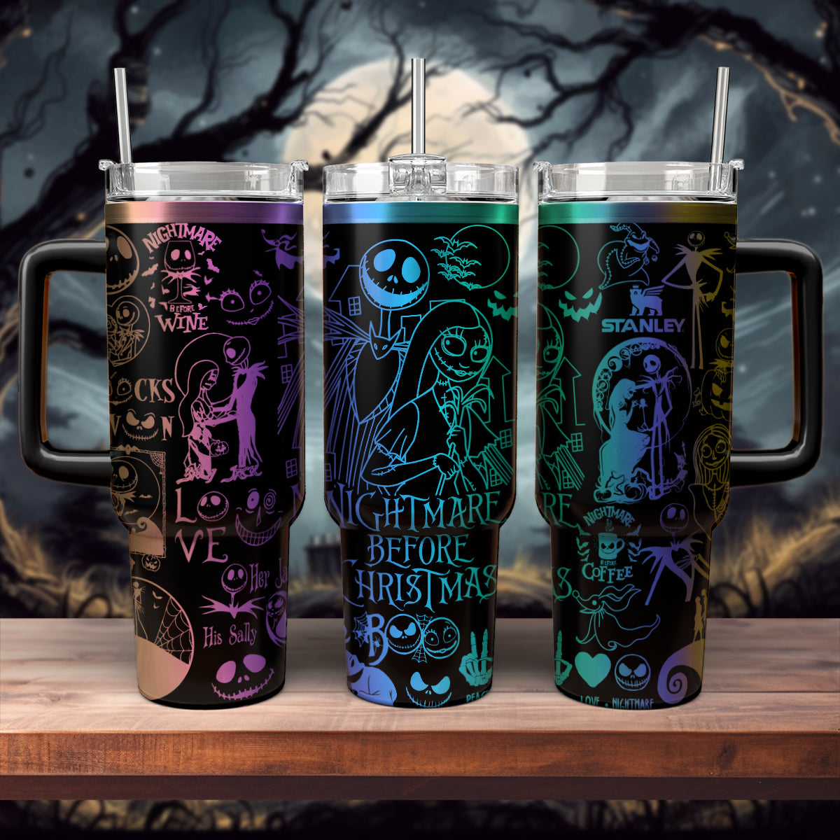 The Nightmare Before Christmas Movies Custom Stanley Cup 40 oz 30 oz Tumbler With HandleTVC2301558