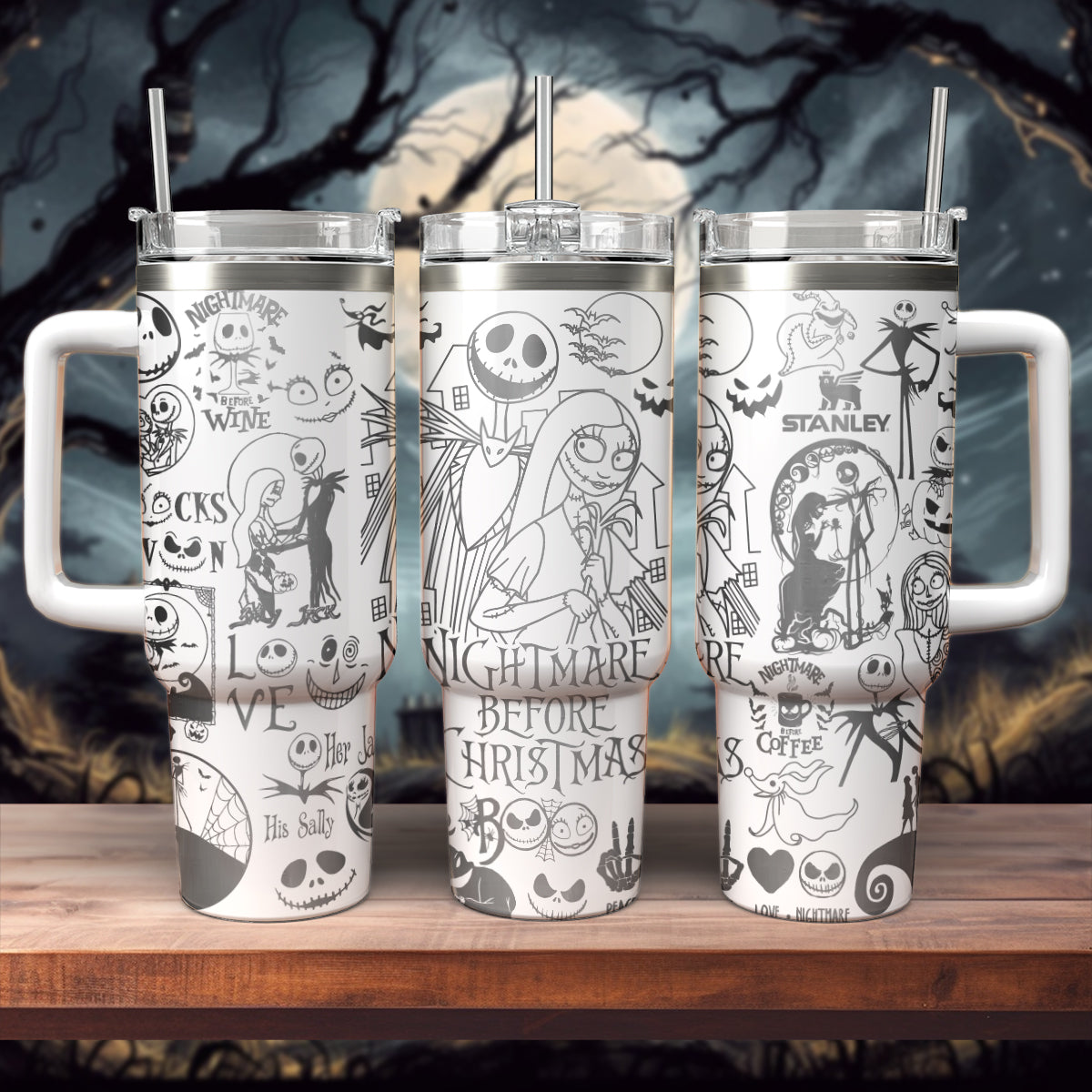 The Nightmare Before Christmas Movies Custom Stanley Cup 40 oz 30 oz Tumbler With HandleTVC2301558