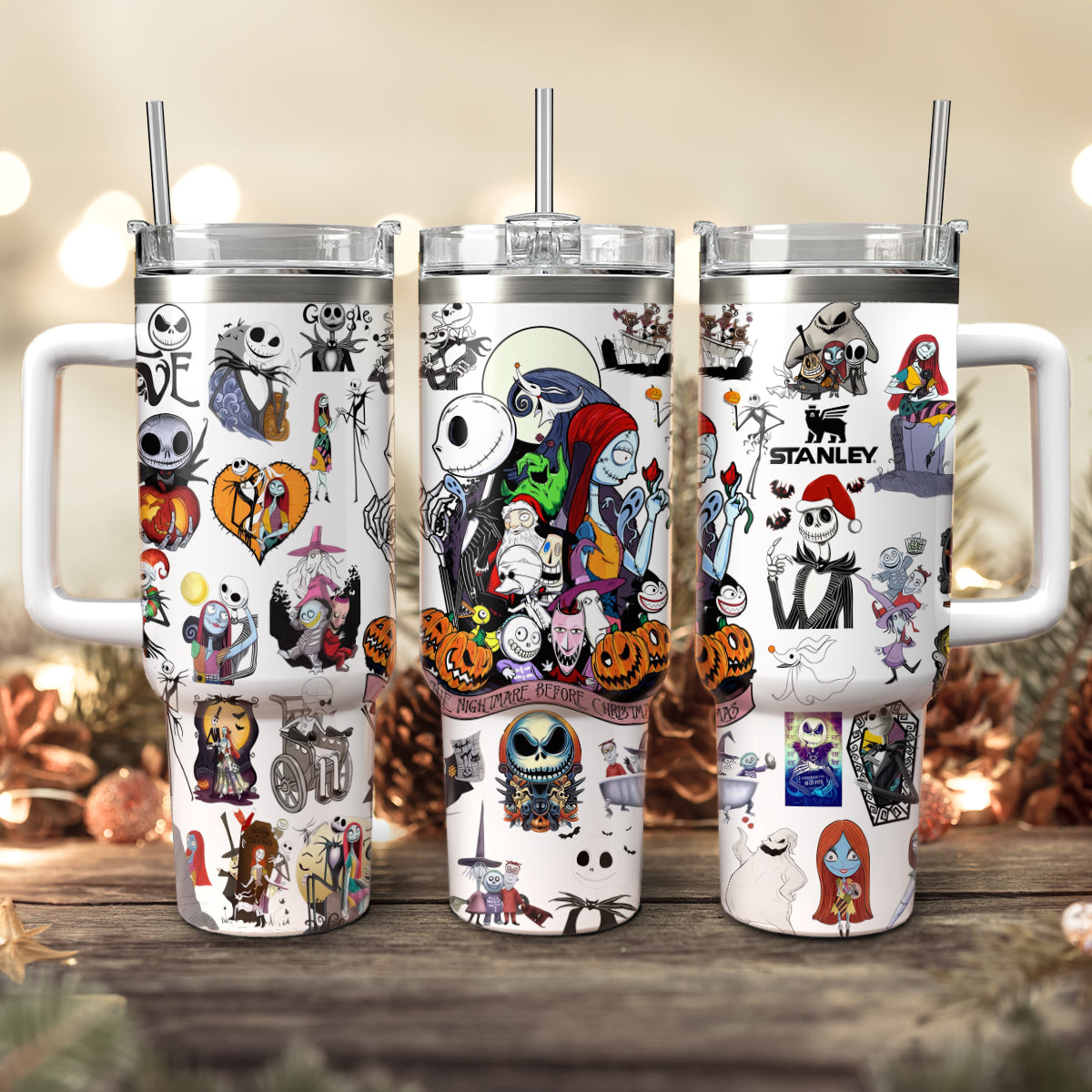 The Nightmare Before Christmas Movies Custom Stanley Cup 40 oz 30 oz Tumbler With HandleTVC2301559